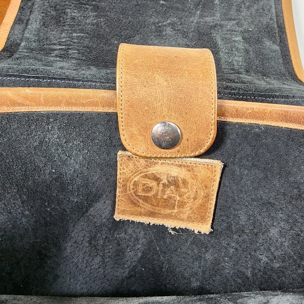 Diaz Heavy Leather Backpack Shoulder Bag Mens Womens‎ Brown Adjustable VTG
